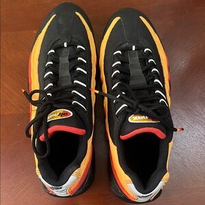 Nike Air Max Men's Black and Orange Sneakers